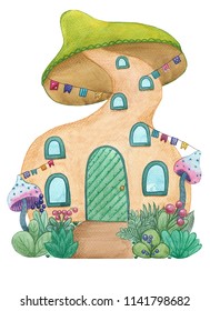 Cute Mushroom House Stock Illustration 1141798682 | Shutterstock