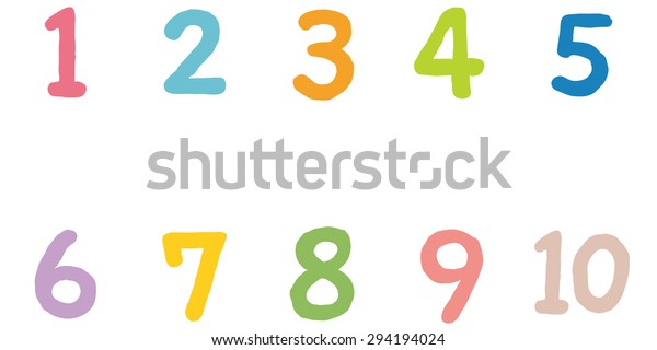 かわいい数字 1から10 のイラスト素材 Shutterstock