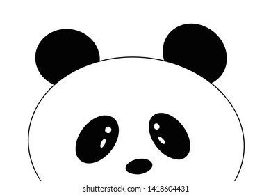 Cute Panda Face Cartoon Style Stock Illustration 1418604431 | Shutterstock