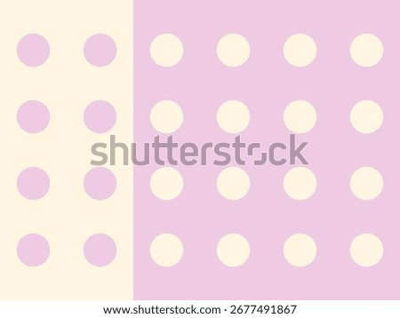 Cute pastel polka dots pattern, pink and cream.