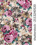 Cute pattern with small flowers. Elegant fabric for fashion prints.  wallpaper for use in design. Flowers  on clear background. 