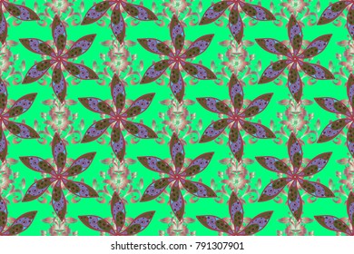 Cute Pattern Small Flowers Raster Illustration Stock Illustration ...
