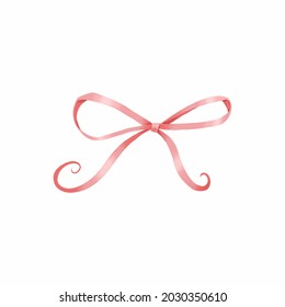 Cute Pink Bow Cartoon Style On Stock Illustration 2030350610 | Shutterstock