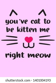 Cute Pink Cat Statement Meme Cat Stock Illustration 1401004193 ...