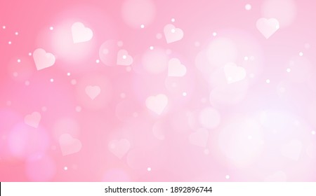 Cute Pink Love Wedding And Hearts Background For Love Occasions Illustration