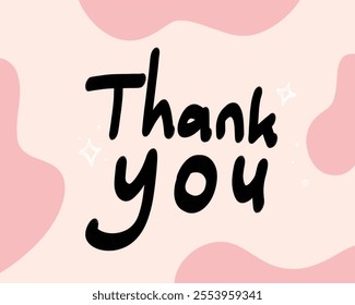 cute pink thank you card - Powered by Shutterstock