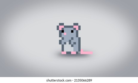 Cute Pixel Mouse Background - High Res 4k Wallpaper