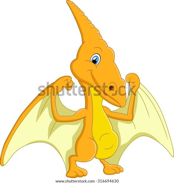 Cute Pterodactyl Cartoon Stock Illustration 316694630