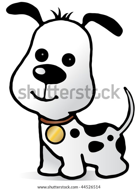 Cute Puppy Dog Blank Name Stock Illustration