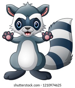 Cute Raccoon Cartoon Stock Illustration 1210974625 | Shutterstock