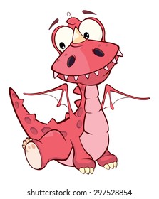 Cute Red Dragon Vector Illustration Cartoon Stock Vector (Royalty Free ...