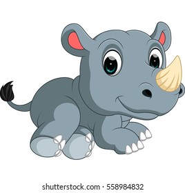 cute rhino Cartoon