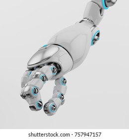 Cute sci-fi cartoon robotic arm part, 3d rendering - Shutterstock ID 757947157