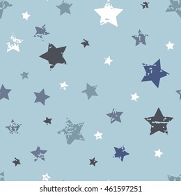 Cute Seamless Pattern Baby Boy Background Stock Vector (Royalty Free ...