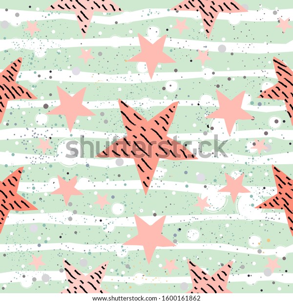 Cute Seamless Star Pattern. Great for\
backgrounds, backdrops, cars, postcards, invitations, headers,\
brochures, posters,wall art, flyer, etc.\
