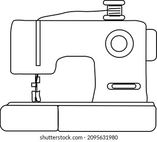 Cute Sewing Machine Icon, Illustration Material