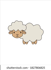 Cute sheep and illustration image