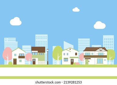 Cute Simple Cityscape Illustration Stock Illustration 2139281253 ...
