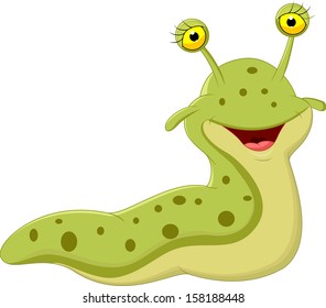 Cute Slug Cartoon Stock Illustration 158188448