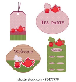 Cute stickers tea time