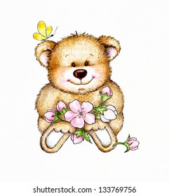 Teddy Bear Baby Bear Stock Illustration 96984683