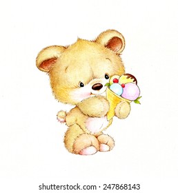 Cute Teddy Bear Butterfly Stock Illustration 342874082