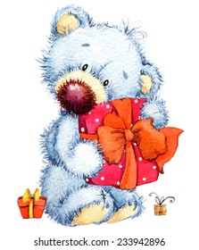 Cute Teddy Bear Watercolor Stock Illustration 233942896 | Shutterstock