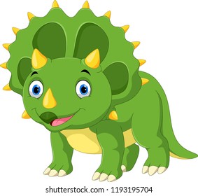 Cute Triceratops Cartoon Stock Illustration 1193195704 | Shutterstock