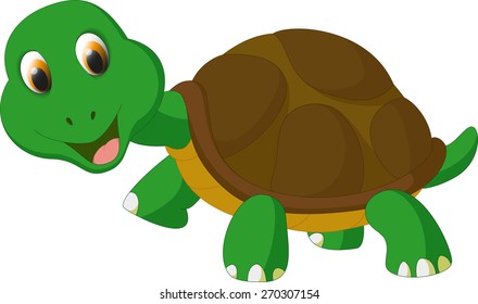 Cute Turtle Cartoon Stock Vector (royalty Free) 268655591