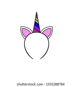 Cute unicorn girls hairband design  - Powered by Shutterstock