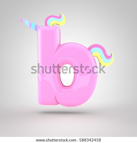 Royalty Free Stock Illustration Of Cute Unicorn Pink Letter B