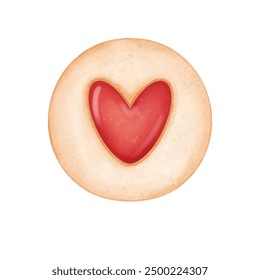 Cute  watercolor pink  cookie.Whimsical valentine dessert illustration.Watercolor bakery for Valentine’s Day, Christmas. - Powered by Shutterstock