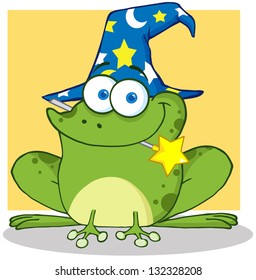 Cute Wizard Frog With