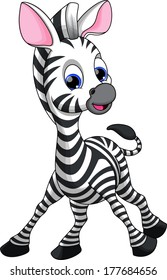 Cute Zebra Cartoon Stock Illustration 177852755