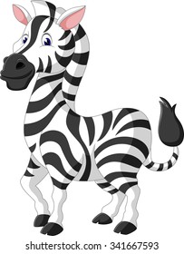 Cute Zebra Cartoon Stock Illustration 341667593 