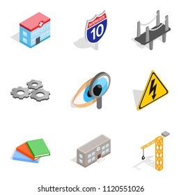 Cutting Edge Technology Icons Set. Isometric Set Of 9 Cutting Edge Technology Icons For Web Isolated On White Background