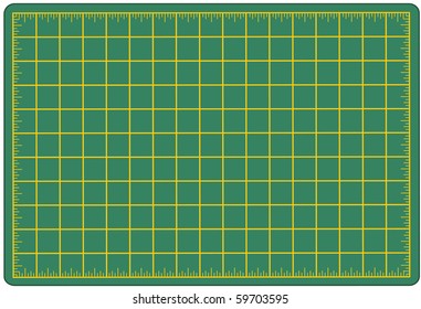 Cutting Mat With Grids, Green Self Healing Mat, For Measuring, Cutting Fabric, Paper, Materials For Fashion Sewing, Tailoring, Quilting, Patchwork, Do It Yourself Arts, Crafts And Hobbies. 