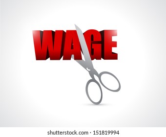 Cutting Wage. Illustration Design Over A White Background