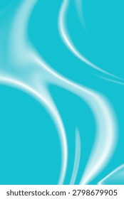 Cyan abstract background featuring fluid smooth wave shapes, creating elegant flowing motion for modern creative graphic design art projects and digital display backdrops.