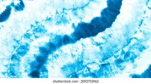 Cyan Abstract Design .Watercolor Tie Dye. Craft Messy Texture. Creative Ink Banner. Trendy Fabric Watercolour. Blue Chinese Washes Design. .Tie Dye Wet Brush.