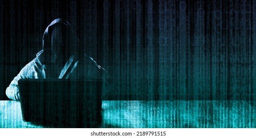 Cyber Attack Online With Hacker Accessing Stolen Data 3d Render