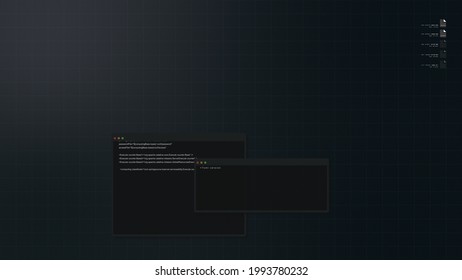 Cyber Crime concept : A programmer hacker trying to breached crypto currency address security by using algorithm source code to exploit weakness in password security