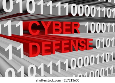 Cyber Defense Is Presented In The Form Of Binary Code 3d Illustration