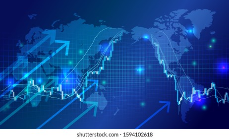 Cyber Digital Stock Chart Image Background