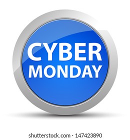 Cyber Monday Blue Button