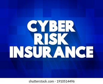 Cyber Risk Insurance Text Quote, Concept Background