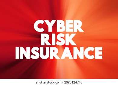 Cyber Risk Insurance Text Quote, Concept Background
