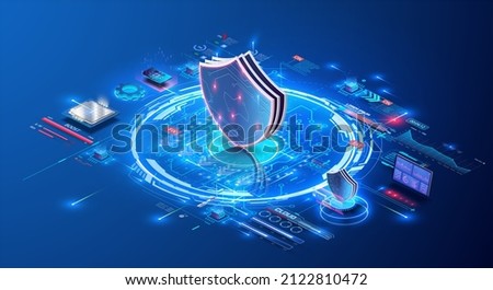 Cyber security concept. Encryption. Cyber security and information or network protection. Future technology web services. Privacy concept. Data protection. Anti virus software. Database system.  