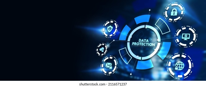 Cyber security data protection business technology privacy concept. 3d illustration