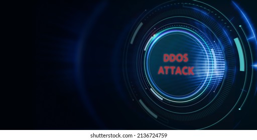 Cyber Security Data Protection Business Technology Privacy Concept. Ddos Attack  3d Illustration